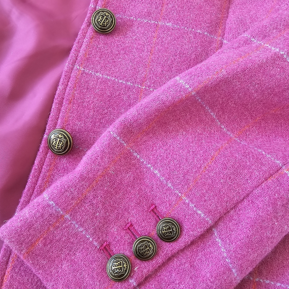 Talbots Pink Ruffle-Trim Blazer - Picture 4 of 8